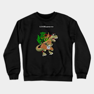 Clanosaurus Rex LEASKsaurus rex Plaid Leask Scotland Ireland Family Tartan Crewneck Sweatshirt